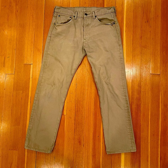 Levi’s 501 Tan Original Fit Jeans 32x30 - Picture 2 of 7